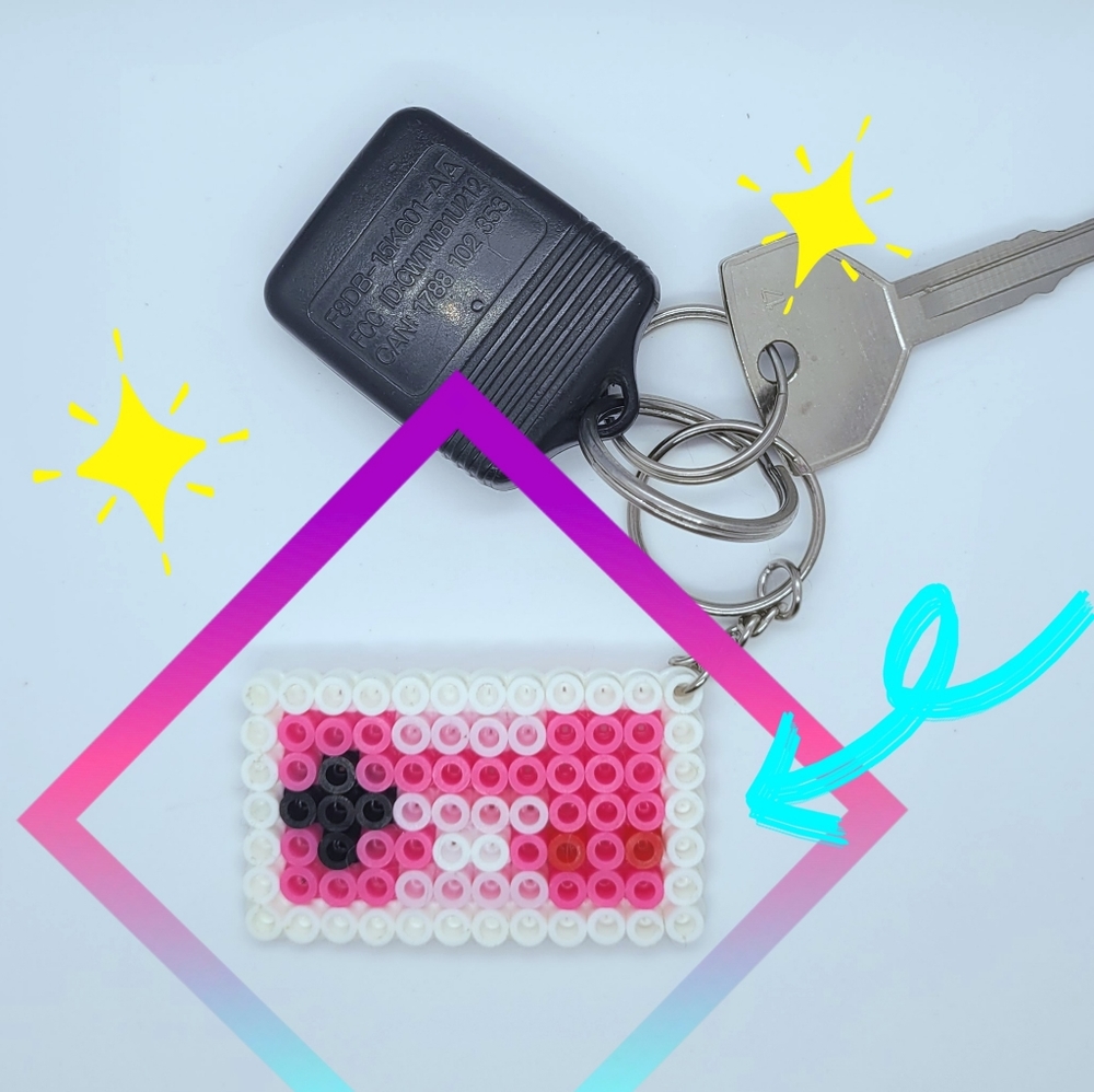 Pink Retro Nintendo Controller Keychain - Picture 3 of 3